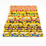 2.5 inch SUNFLOWERS Jelly Roll 100% cotton fabric quilting strips 17 pieces pre cut strips