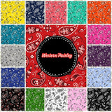 102 piece Western Paisley pre cut charm pack 5" squares 100% cotton fabric quilt