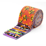 Halloween 1 Jelly Roll pre cut strips quilt fabric 17 pieces 2.5 inch cotton