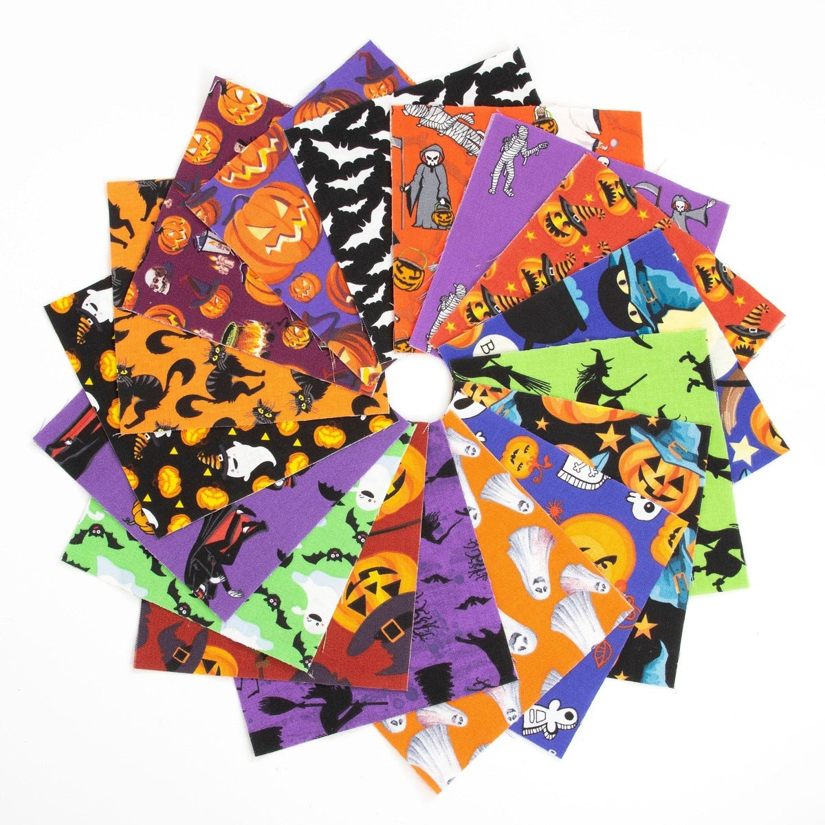 Halloween 1 Strip Roll pre cut strips quilt fabric 17 pieces 2.5 inch cotton