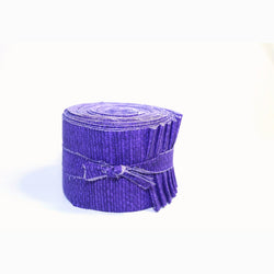 20 pc. 2.5 inch Crosshatch Purple Jelly Roll 100% cotton fabric quilting strips