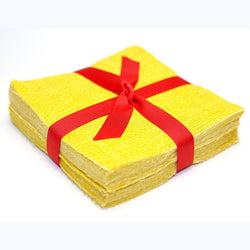 100 Piece Crosshatch Yellow pre cut charm pack 5" squares 100% cotton fabric quilt