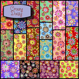 34 piece Crazy Daisy flower pre cut Layer Cake 10 " squares 100% cotton fabric quilt