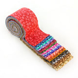 2.5 inch AWESOME BLOSSOMS Jelly Roll 100% cotton fabric quilting strips - 2.5 inch pre-cut quilt fabric strips
