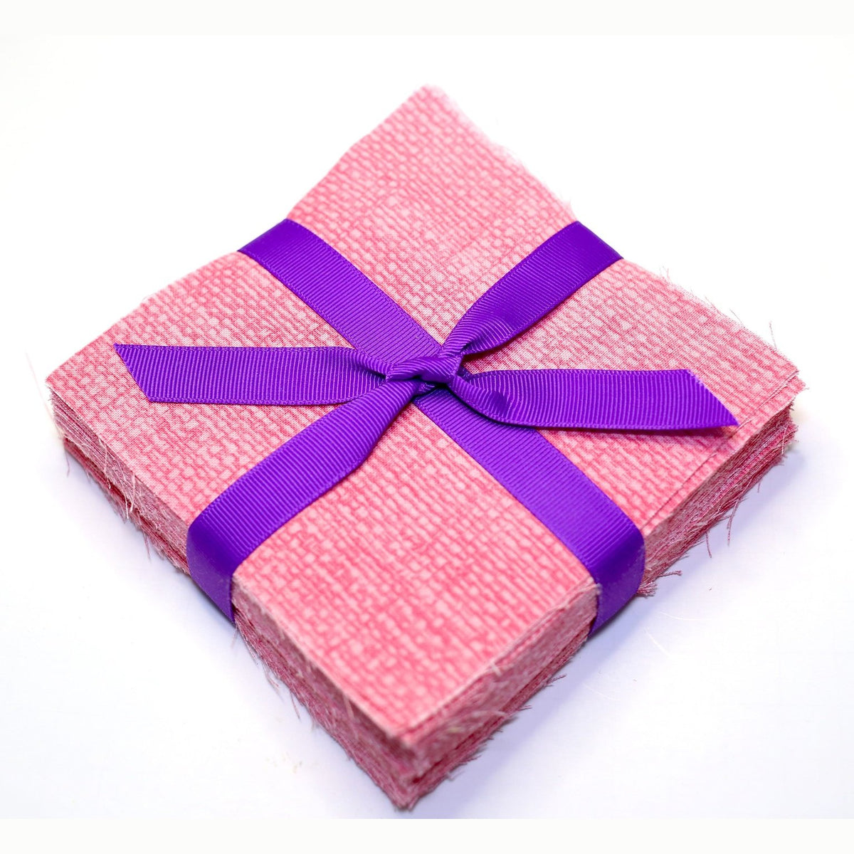 100-teiliges Crosshatch Pink-Charm-Pack mit vorgeschnittenen 5-Zoll-Quadraten, 100 % Baumwollstoff, Steppdecke