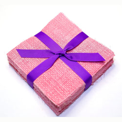 100 Piece Crosshatch Pink pre cut charm pack 5" squares 100% cotton fabric quilt