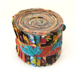 Fall and Harvest Jelly Roll pre cut strips quilt fabric 16 pieces 2.5 inch cotton