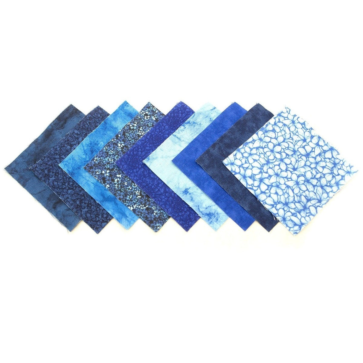 It's All Blue 90-piece pre-cut charm pack 5" squares 100% cotton fabric quilt blue tone-on-tone