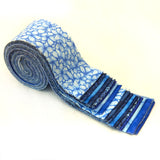 It's All Blue Jelly Roll 2.5 inch pre-cut 100% cotton fabric quilting strips - 18 strips