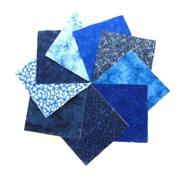 It's All Blue 90-piece pre-cut charm pack 5" squares 100% cotton fabric quilt blue tone-on-tone