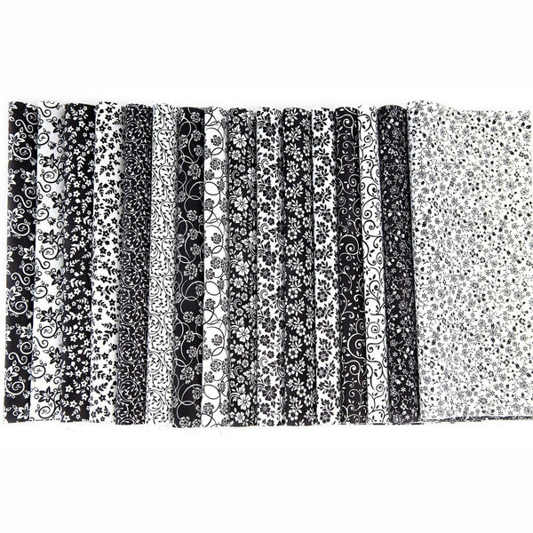 New 2.5 inch Black & White Basics Strip Roll 100% cotton fabric quilting 16 strips