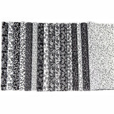 New 2.5 inch Black & White Basics Jelly Roll 100% cotton fabric quilting 16 strips