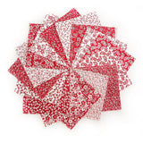 New Red & White Basics pre cut Layer Cake 10 " squares 100% cotton fabric quilt 32 Pieces