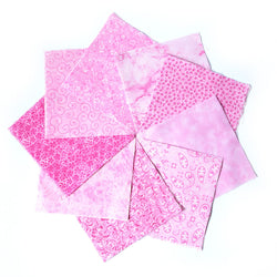 It's All Pink 90-piece pre-cut charm pack 5" squares 100% cotton fabric quilt Pink tone-on-tone