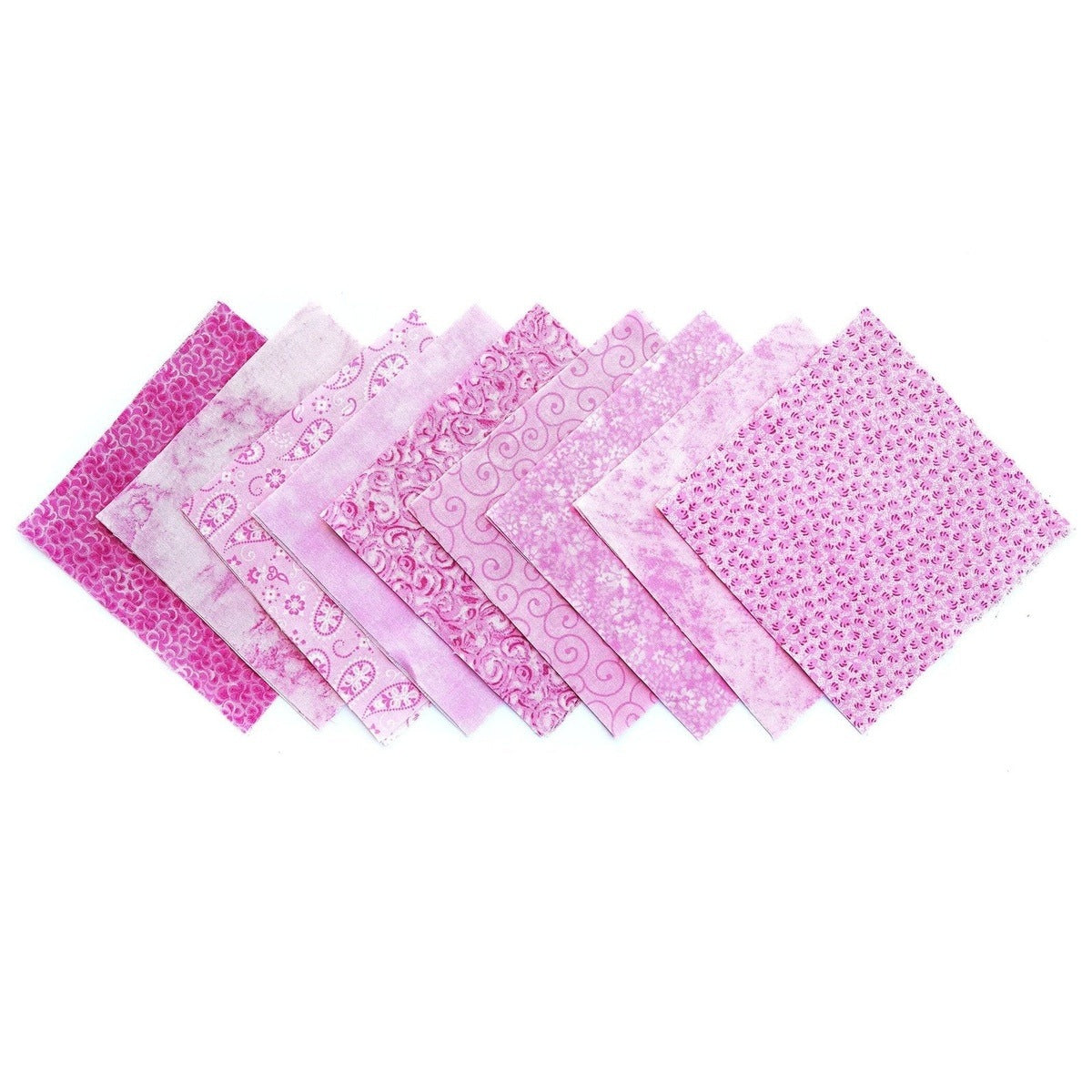 It's All Pink 90-piece pre-cut charm pack 5" squares 100% cotton fabric quilt Pink tone-on-tone