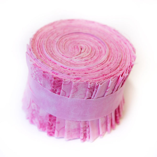 It's All PINK Strip Roll 2.5 inch pre-cut 100% cotton fabric quilting strips - 20 strips