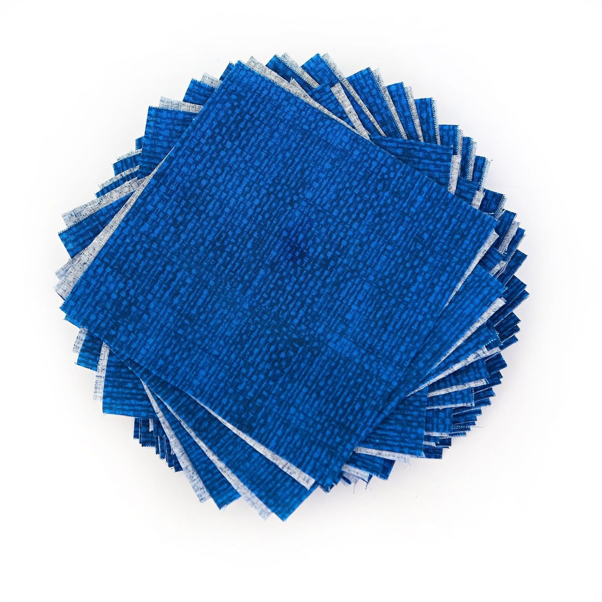 100 Crosshatch Royal Blue vorgeschnittene Charm Pack 5" Quadrate 100 % Baumwolle Stoff Quilt