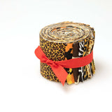 2.5 inch Pre Cut Wild Thing Animal skin fabric Jelly Roll 100% cotton fabric quilting 17 strips pre cut