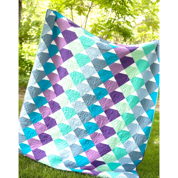 Ocean Fantasy: Pre-Cut Mermaid Scale Quilt Kit - 60" x 72" with Pattern, Binding & Backing Included