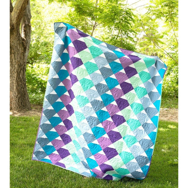 Ocean Fantasy: Pre-Cut Mermaid Scale Quilt Kit - 60" x 72" with Pattern, Binding & Backing Included