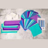 Mermaid Scales Pre Cut 60" X 72" Kit Fabric Pattern and Binding and backing Included ALL PRE CUT