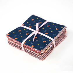 It's All HEARTS 90-piece pre-cut charm pack 5" squares 100% cotton fabric quilt Heart Print Fabric heart valentine