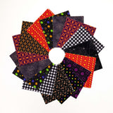 100 pieces HALLOWEEN BASICS Pre cut charm pack 5 inch squares quilt 100 % cotton quilt fabric