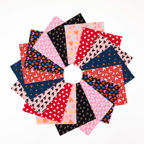 Heart Squares Fabric 
