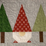 Christmas Trees and Gnomes Table Runner Quilt Kit Fabric Pattern Binding Backing ALL PRE CUT 16" X 60"