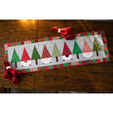 Christmas Trees and Gnomes Table Runner Quilt Kit Fabric Pattern Binding Backing ALL PRE CUT 16" X 60"