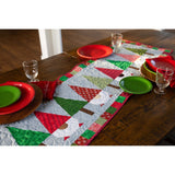 Christmas Trees and Gnomes Table Runner Quilt Kit Fabric Pattern Binding Backing ALL PRE CUT 16" X 60"
