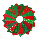 102 Pieces Christmas Basics Red Green pre cut charm pack 5" squares 100% cotton fabric quilt Blenders