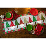 Christmas Trees and Gnomes Table Runner Quilt Kit Fabric Pattern Binding Backing ALL PRE CUT 16" X 60"