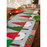 Christmas Trees and Gnomes Table Runner Quilt Kit Fabric Pattern Binding Backing ALL PRE CUT 16" X 60"