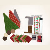 Christmas Trees and Gnomes Table Runner Quilt Kit Fabric Pattern Binding Backing ALL PRE CUT 16" X 60"