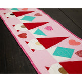 Love Letters and Gnomes Table Runner Quilt Kit Fabric Pattern Binding Backing ALL PRE CUT 16" X 60" Valentines Day