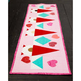 Love Letters and Gnomes Table Runner Quilt Kit Fabric Pattern Binding Backing ALL PRE CUT 16" X 60" Valentines Day