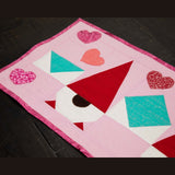 Love Letters and Gnomes Table Runner Quilt Kit Fabric Pattern Binding Backing ALL PRE CUT 16" X 60" Valentines Day