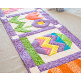 Signs of Spring Easter Bunny Easter Egg Table Runner Quilt Kit Fabric Pattern Binding Backing ALL PRE CUT 16" X 60"