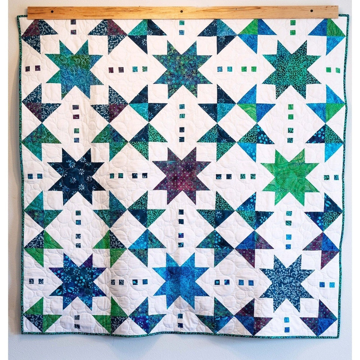 Celestial Azure Pre-Cut Quilt Kit: Complete Set with Pattern, Binding, & Backing - A Modernly Morgan Design