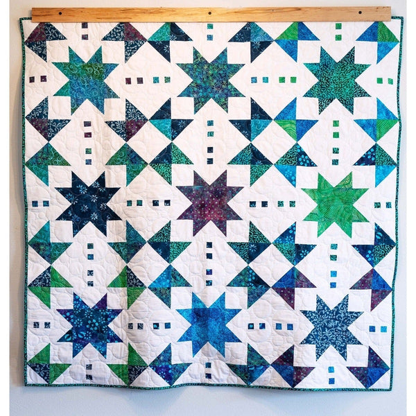 Celestial Azure Pre-Cut Quilt Kit: Complete Set with Pattern, Binding, & Backing - A Modernly Morgan Design