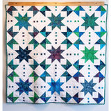 Starshine in Blue Quilt Kit Fabric Pattern and Binding and backing Included ALL PRE CUT starshine pattern by Modernly Morgan