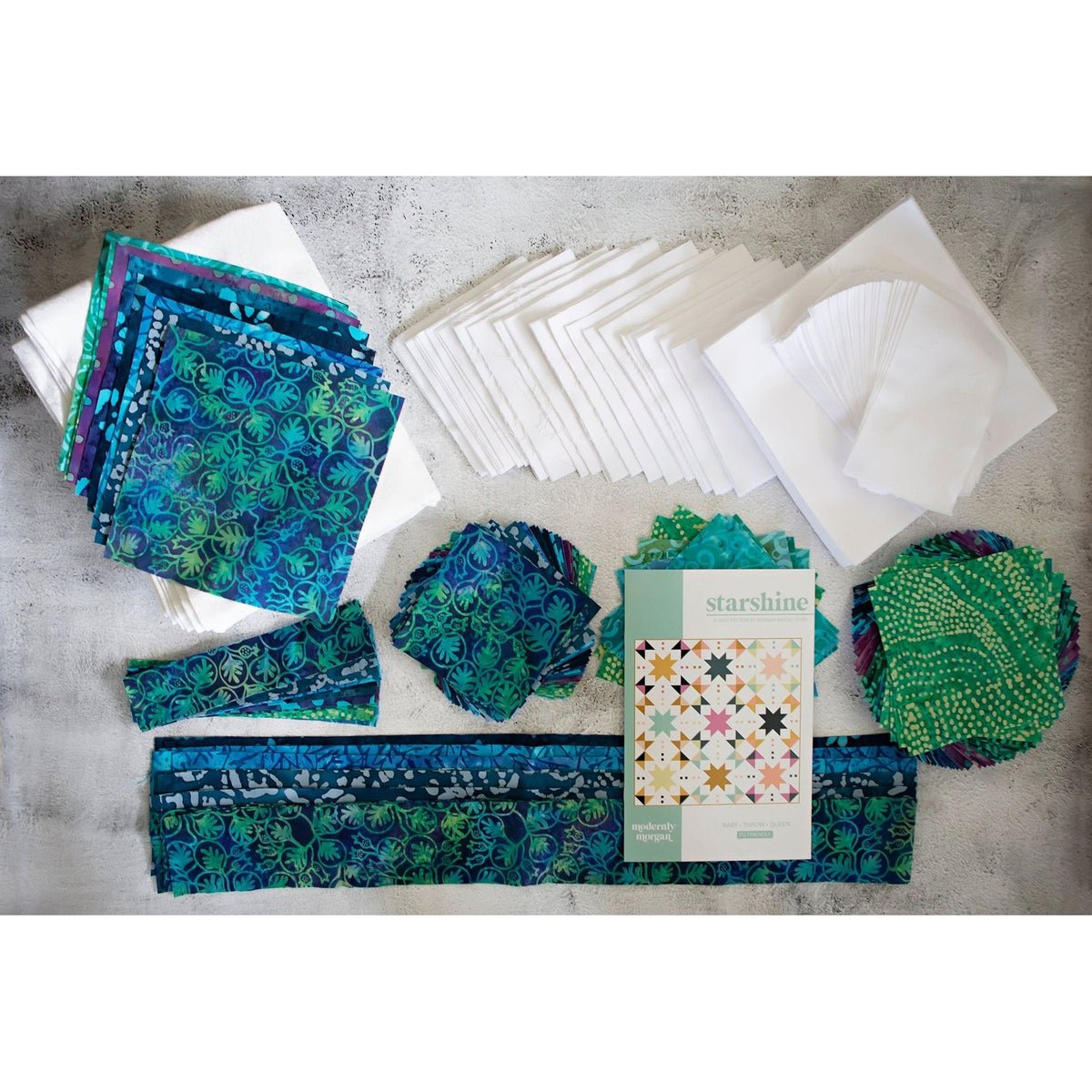 Celestial Azure Pre-Cut Quilt Kit: Complete Set with Pattern, Binding, & Backing - A Modernly Morgan Design