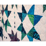 Starshine in Blue Quilt Kit Fabric Pattern and Binding and backing Included ALL PRE CUT starshine pattern by Modernly Morgan