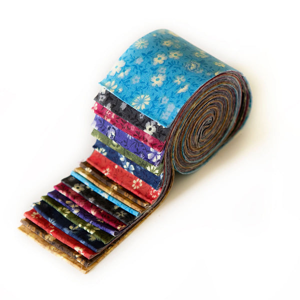 Pre Cut Jelly Roll 2.5 inch Botanical Gardens Jelly Roll 100% cotton fabric quilting strips 18 pieces quilt fabric