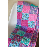 Ten Squared Quilt Pattern and Precut Fabric with binding and backing easy sewing kit Girl Unicorn Finished 45" X 45"