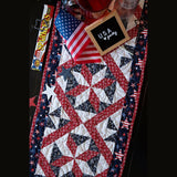 Sparklers Table Runner Quilt Kit Fabric Pattern Binding Backing ALL PRE CUT 16" X 64" Patriotic- Flag- 4th of July