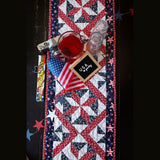 Sparklers Table Runner Quilt Kit Fabric Pattern Binding Backing ALL PRE CUT 16" X 64" Patriotic- Flag- 4th of July
