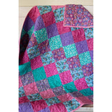Ten Squared Quilt Pattern and Precut Fabric with binding and backing easy sewing kit Girl Unicorn Finished 45" X 45"