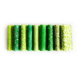 Mixed Greens 90-piece pre-cut charm pack 5" squares 100% cotton fabric quilt Multiple Shades of Green